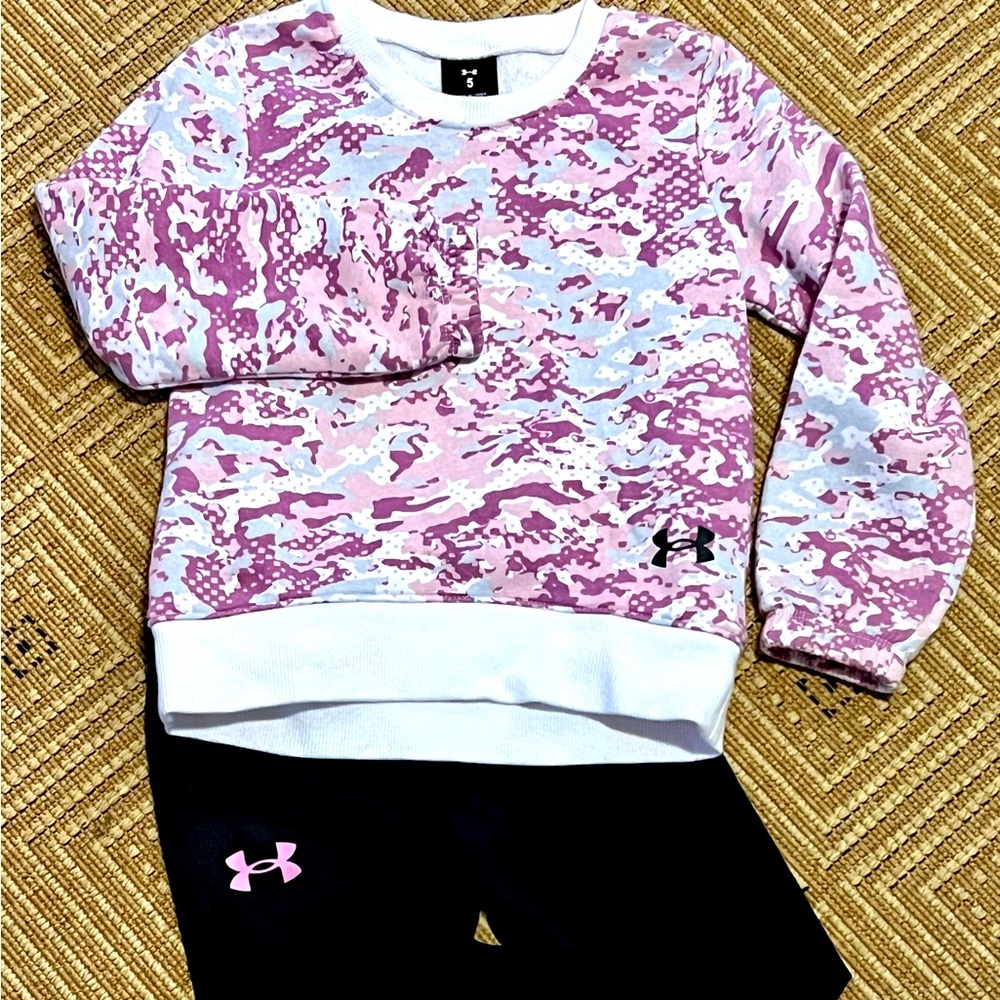 Girls size 5 Under Armour set